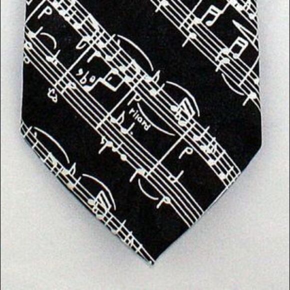 Dimoda Hand Made Musical Music Note Neck Tie - Picture 3 of 9